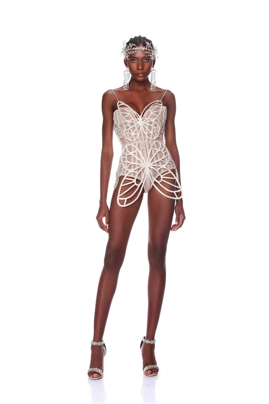 Jumpsuit de Fiesta para Mujer con Moño y Cristales Brillantes - Image 3