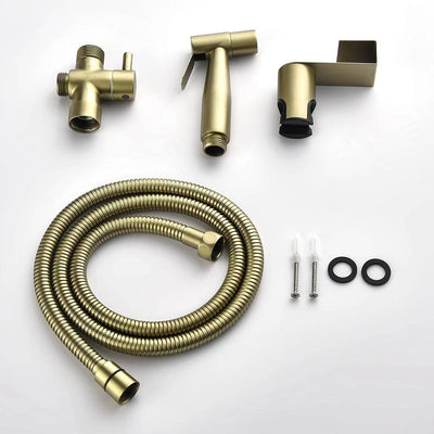 Conjunto Bidet con Pistola de Agua Acero Inoxidable Negro y Dorado - Image 8