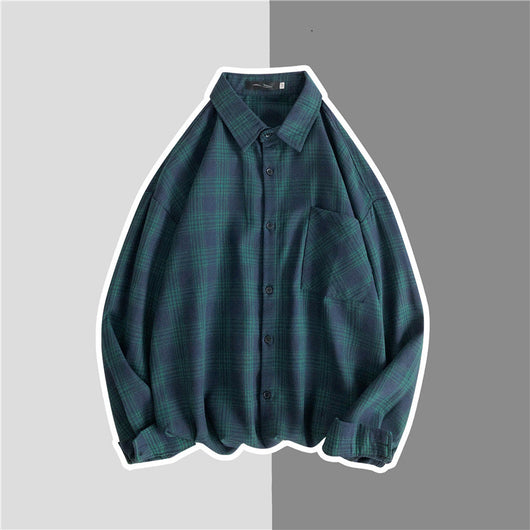 Camisa Tipo Jacket de Cuadros Flanela Estilo Americano para Hombre - Image 10