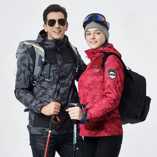 Chaqueta de Esquí para Hombre Impermeable Térmica Softshell Resistente al Viento - Image 2