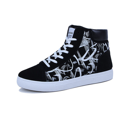 Zapatillas Altas de Lona para Hombre - Estilo Casual con Cordones - Image 3