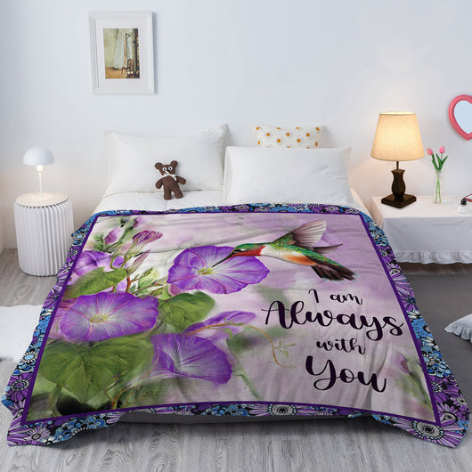 Manta Flanela Flores Matutinas y Colibrí Púrpura - Acogedora y Versátil para Hogar - Image 11
