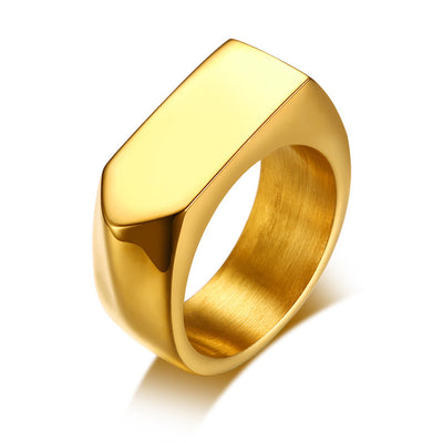 Anillo Cuadrado de Acero Inoxidable Negro para Hombre - Estilo Rock Vintage Hip Hop - Image 13
