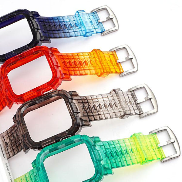 Correa Transparente Degradado Glacial Compatible con Apple