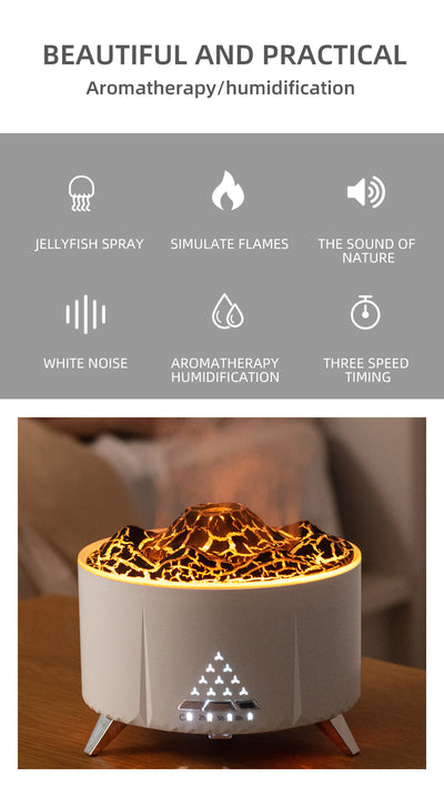 Difusor Ultrasónico Aroma Fuego con Humidificador, Altavoz Bluetooth y Ruido Blanco - Image 13