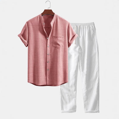 Camisa Slim Fit Cuello Mao con Impresión 3D Digital para Hombre - Image 3