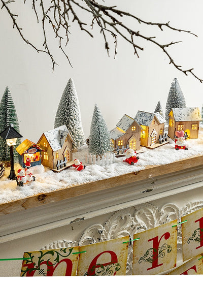 Adorno Navideño Cabaña Luminosa con Paisaje en Miniatura - Image 8
