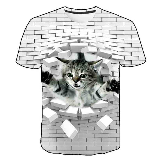 Playera de Verano para Niños Estampado Gatito Coreano - Image 33