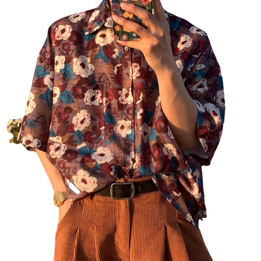 Camisa Retro Estilo Hawaiano Unisex con Estampado Tropical - Image 8