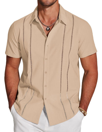 Camisa Hawaiana Versátil de Manga Corta para Hombre - Image 25