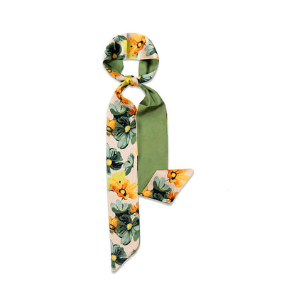 Pañuelo de Seda Delgado para Mujer - Bufanda Decorativa Transpirable - Image 8