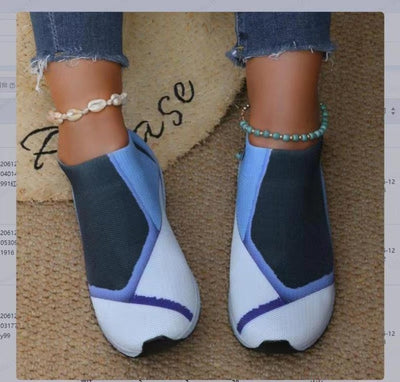Tenis Casuales para Mujer con Tejido Volador y Bloques de Color - Image 4