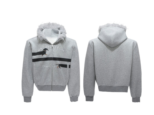 Cardigan Abrigo Retro con Cuello de Pelaje y Diseño Diamante Oversized - Image 21