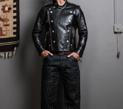 Chaqueta de Cuero Biker con Cuello Solapa Primavera-Otoño - Image 3