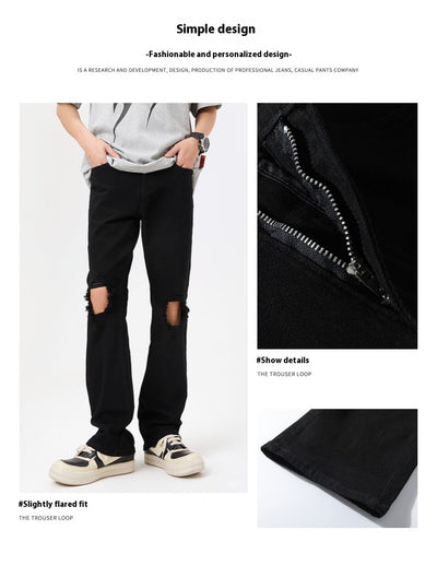 Jeans Negros Rotos Estilo Urbano para Hombre - Image 20