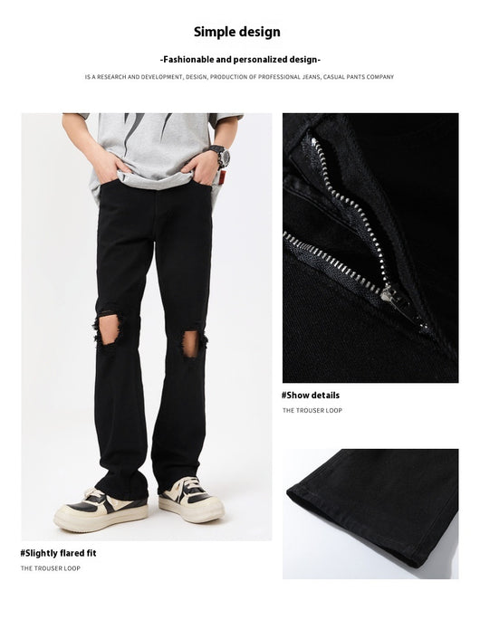 Jeans Negros Rotos Estilo Urbano para Hombre - Image 20