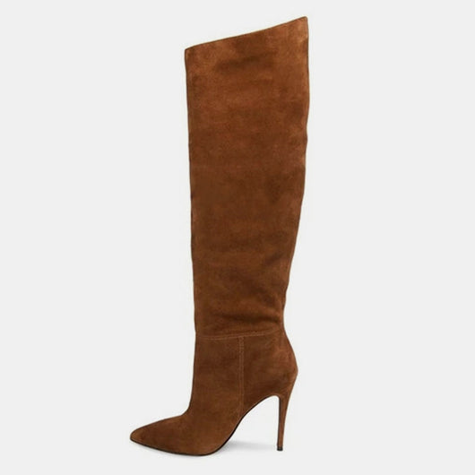 Botas Stiletto Plisadas Hasta la Rodilla - Image 6