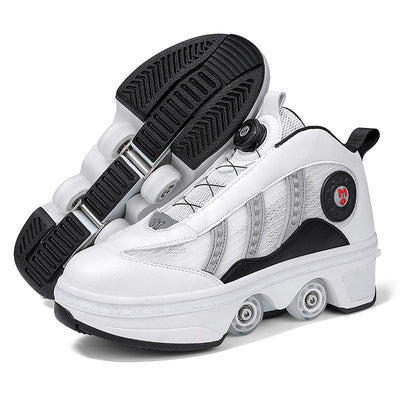 Patines con Ruedas Dobles y Sistema de Poleas - Calzado Deportivo 4 Ruedas - Image 4