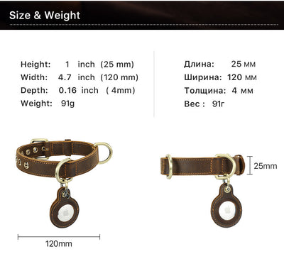 Collar Doble Cara de Cuero Genuino para Perro - Arnés Ajustable Antimotín - Image 9
