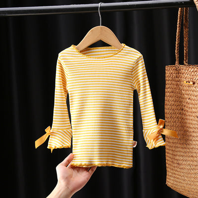 Camisa Básica de Algodón con Rayas para Primavera y Otoño - Image 3