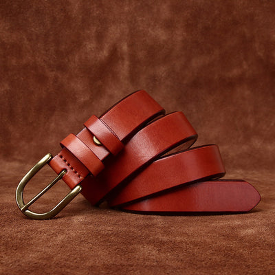 Cinturón de Moda Retro para Hombre con Hebilla de Cobre 3.3CM - Image 9