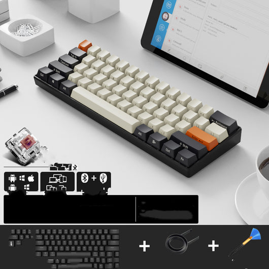 Teclado Mecánico Inalámbrico Dual Mode Bluetooth y Cable con Estuche