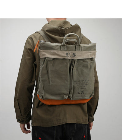 Mochila Estilo Retro Americana de Lona Desgastada para Hombre - Ideal para Aventuras al Aire Libre - Image 8