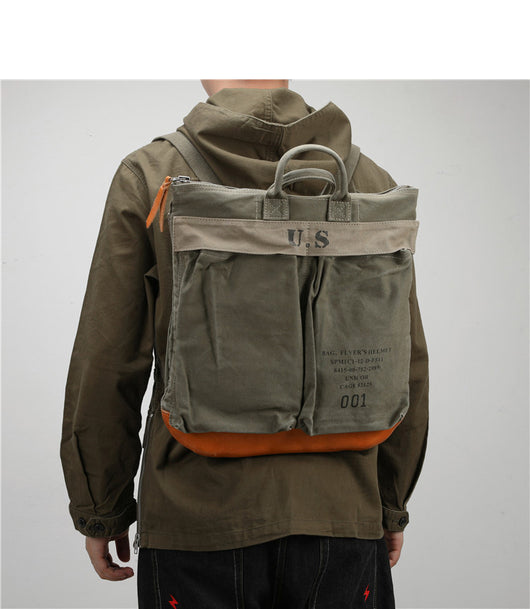 Mochila Estilo Retro Americana de Lona Desgastada para Hombre - Ideal para Aventuras al Aire Libre - Image 8