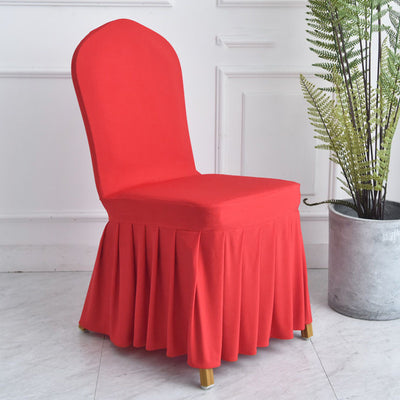 Silla de comedor con falda plisada - Image 12