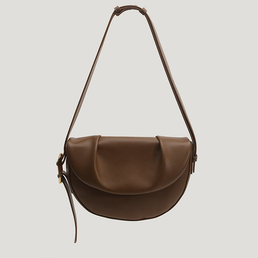Bolso Bandolera de Cuero Vacuno con Pliegues - Image 6