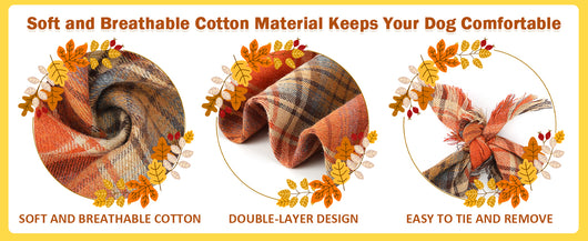 Pañuelo Clásico a Cuadros para Perro con Borlas - Accesorio Elegante para Otoño - Image 21