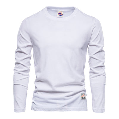 Camisa Casual de Algodón Manga Larga Color Sólido para Hombre - Image 5