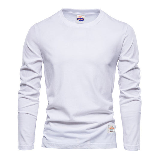 Camisa Casual de Algodón Manga Larga Color Sólido para Hombre - Image 5
