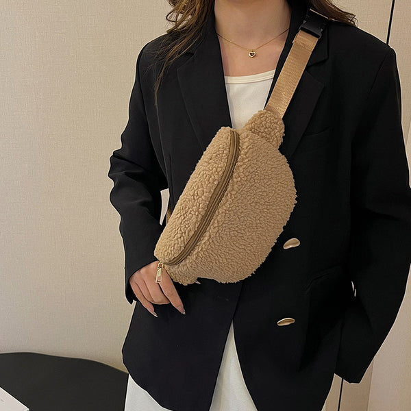 Bolso de Lana de Cordero Crossbody Casual