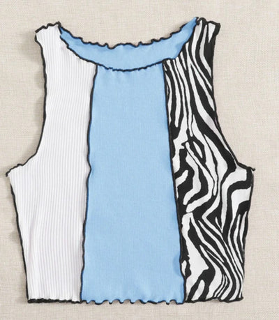Chaleco Tejido Colorblock con Rayas Laterales para Mujer - Image 17