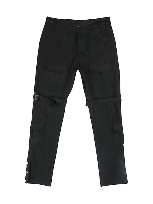 Pantalones Cargo con Múltiples Bolsillos y Botones - Image 3