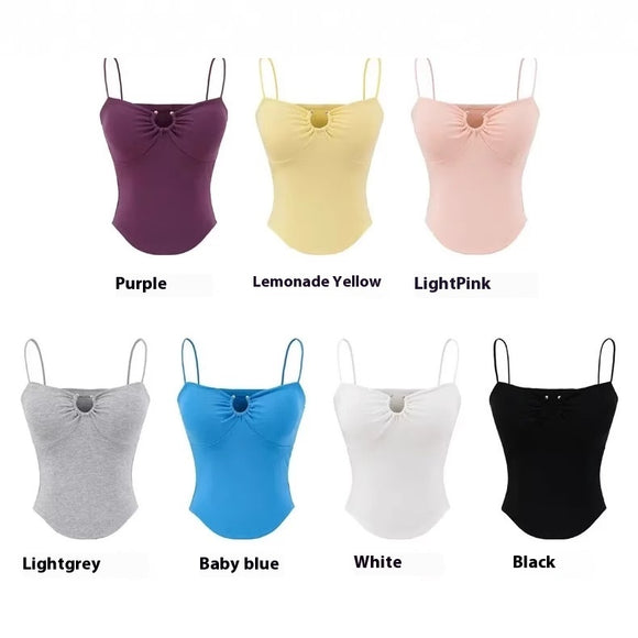 Top Escotado Estilo Hot Girl Americano para Mujer