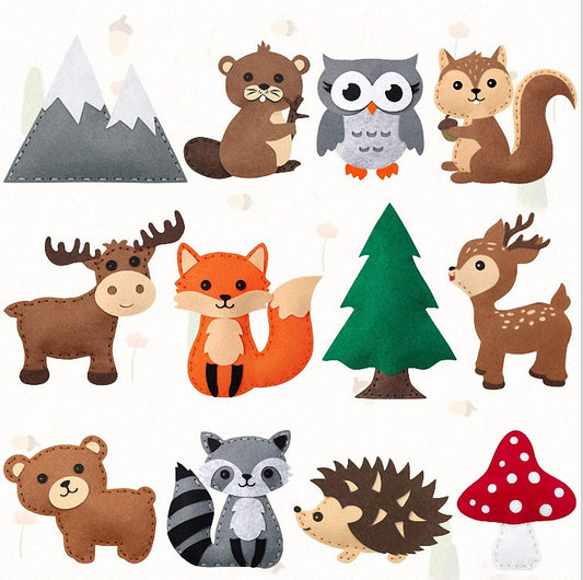 Kit de Costura Educativa para Niños - Mascotas en Fieltro DIY