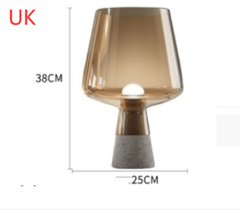 Lámpara de Mesa Cemento y Vidrio - Diseño Minimalista Moderno - Image 14