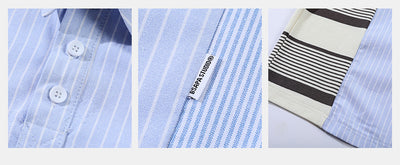 Camisa Casual a Rayas para Parejas - Image 11