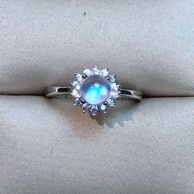 Anillo de Hada de Plata 925 con Piedra de Luna Azul Natural - Image 7