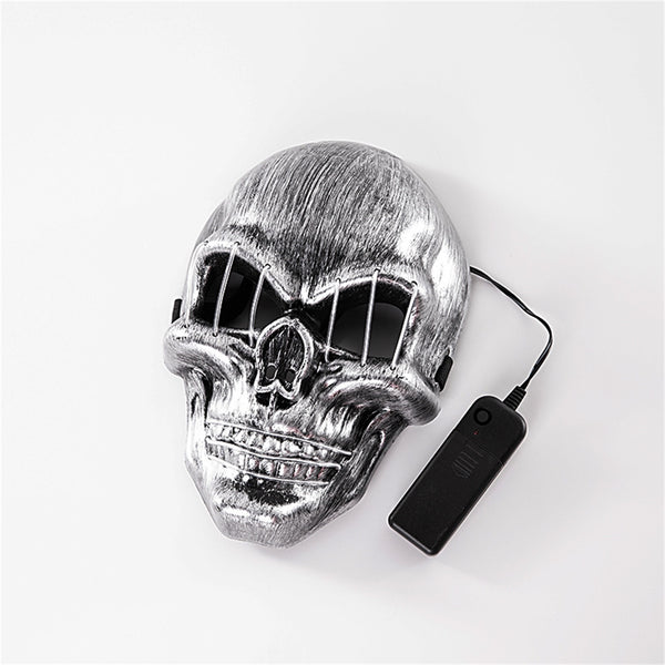 Máscara Luminosa Calavera y Tibias Cruzadas con Luz Fría para Fiestas - Image 3