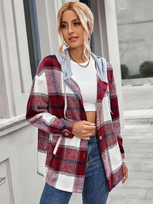 Cardigan de Lana a Cuadros para Mujer - Abrigo Tejido Elegante - Image 18