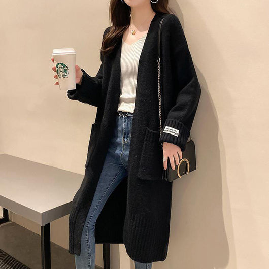 Cardigan Tejido Escote V Mujer - Abrigo Midi Otoño Invierno - Image 8