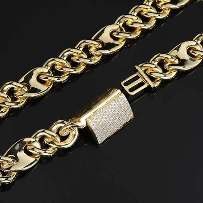 Cadena Cubana Pig Nose Hip Hop 20mm - Collar y Pulsera 3 en 1 - Image 21