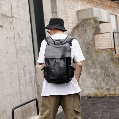 Mochila de Cuero para Hombre Estilo Coreano - Bolso Ejecutivo Convertible con Diseño Moderno - Image 7