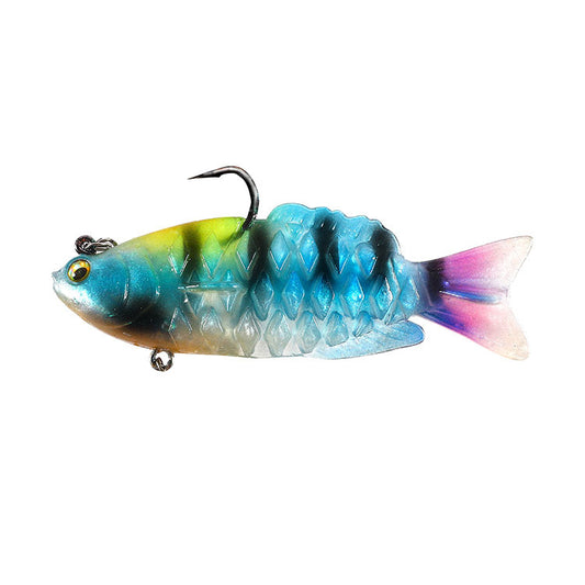 Señuelo de Silicona Ultrasuave Articulado con Cabeza Jig - Dark Sleeper para Pesca de Bajo - Image 2