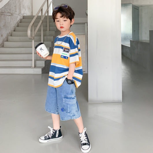 Conjunto de Playera y Pantalones Cortos para Niño - Verano Casual - Image 4