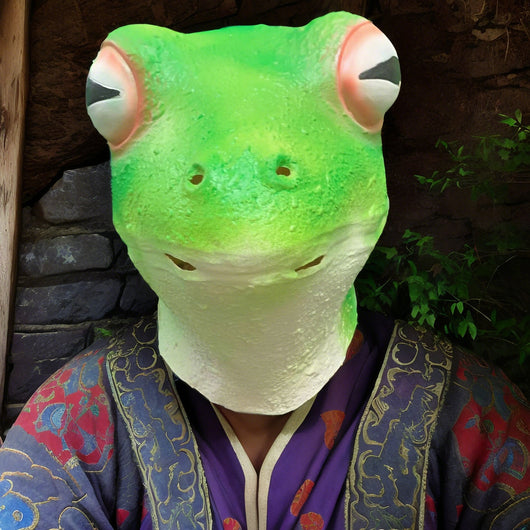 Máscara de Rana de Látex para Halloween - Disfraz de Animal Realista - Image 9