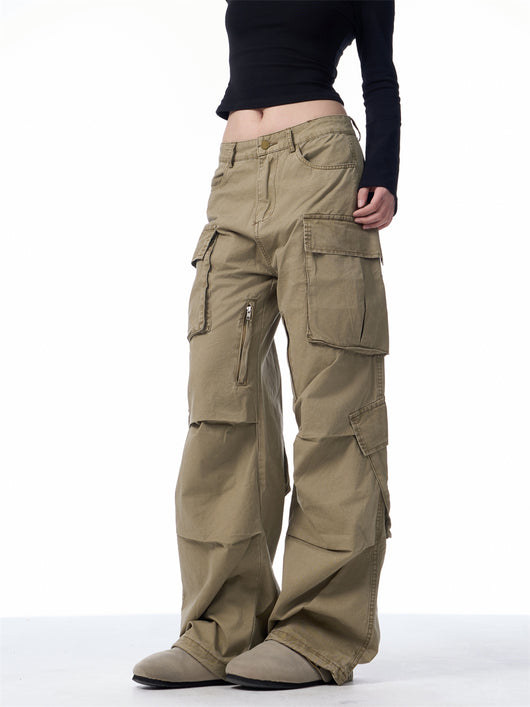 Pantalones Cargo Retro Sueltos con Múltiples Bolsillos - Image 20